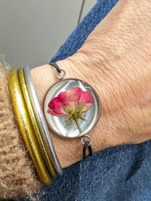 Bracelet Amour Véritable Rose Juliette 2 acier inoxydable