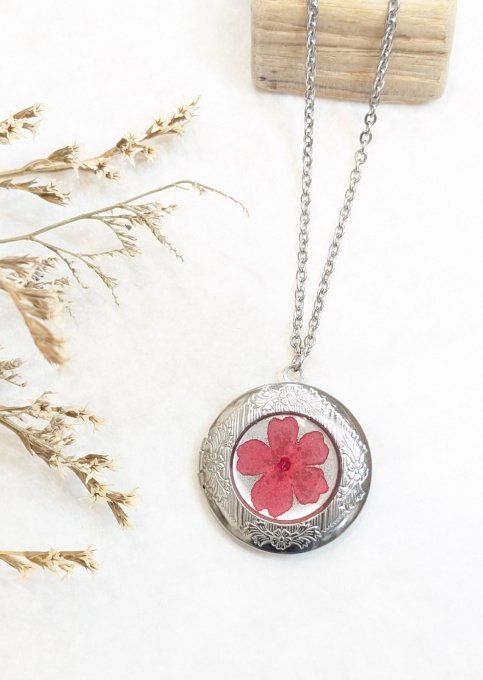 Pendentif médaillon AI A porte-photo Verveine Carla